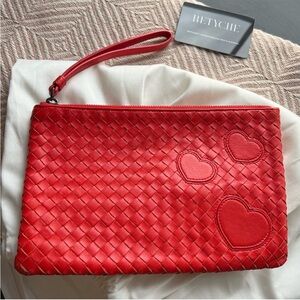 Bottega Veneta Red Hearts Wristlet ❤️